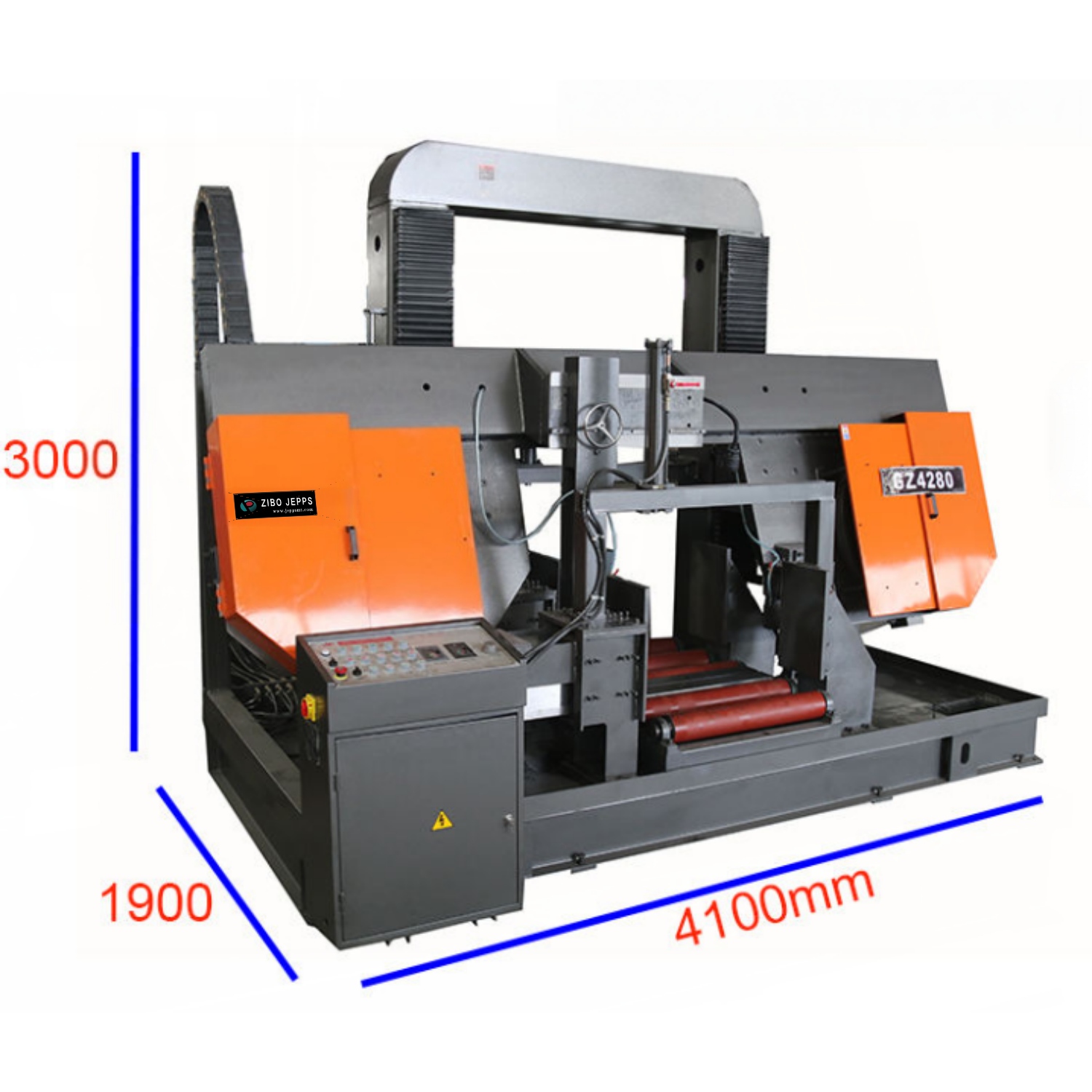 GZ4280 Electric Hacksaw Band Saw Machine for Metal Cutting With Ironclad Blades 