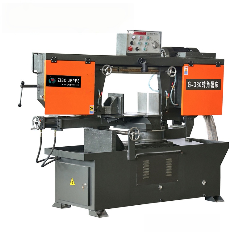Gz-330 Angle Bandsaw with Semi Automatic Feed Sawing Machine