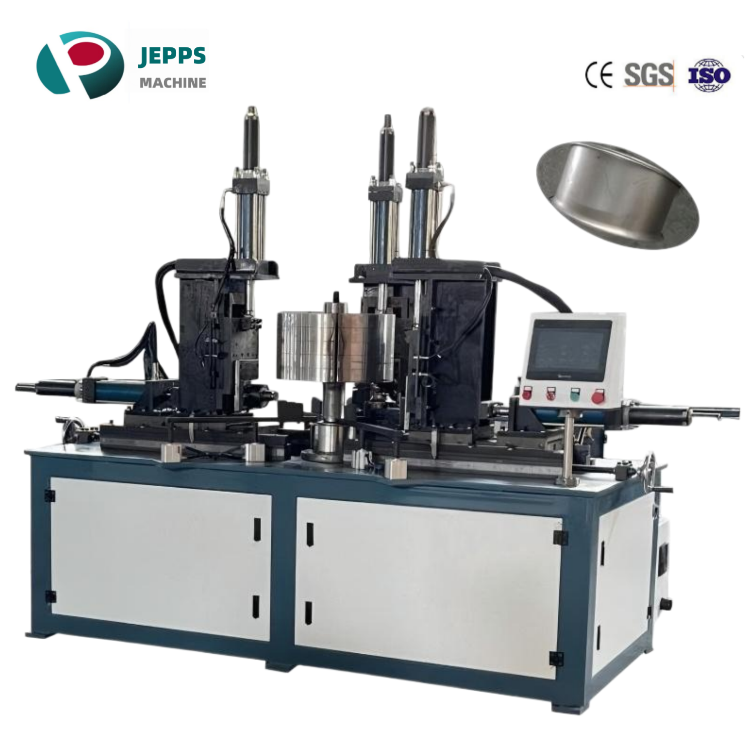 Single Setup · Two Processes Completed Simultaneously-Fully Automatic Flanging And Rolling Machine