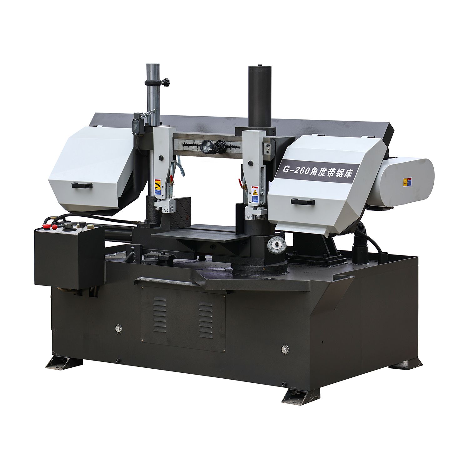 G-260 Angle Bandsaw with Semi Automatic Feed Sawing Machine